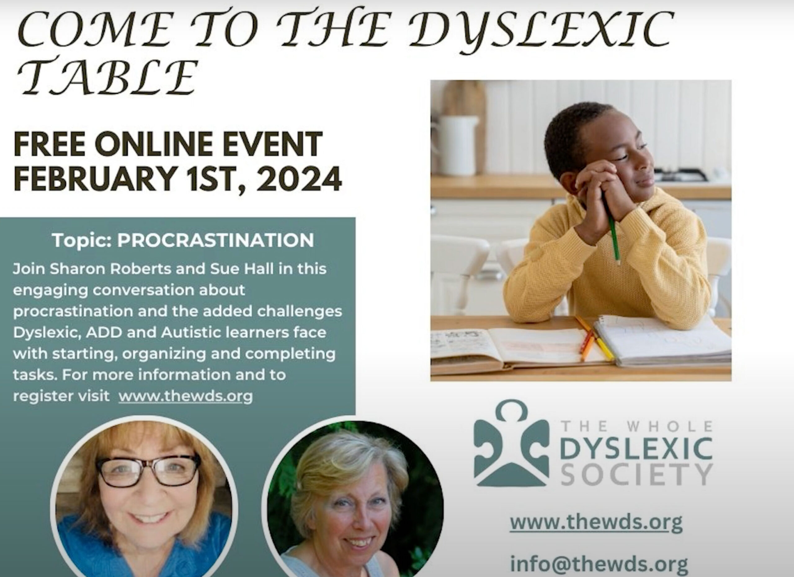 Come to The Dyslexic Table: Procrastination