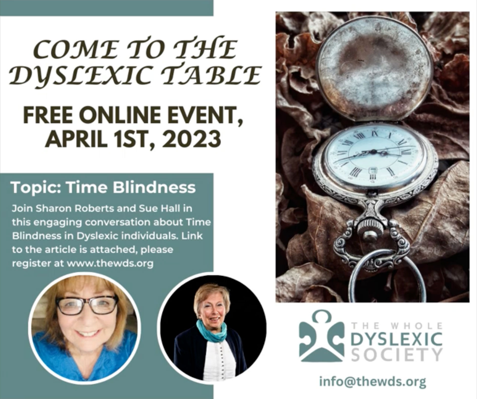 Come to The Dyslexic Table: Time Blindness