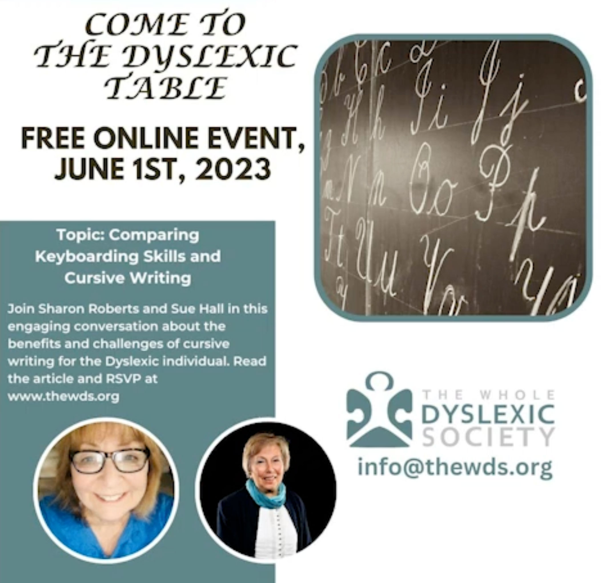 Come to The Dyslexic Table: Comparing Keyboarding Skills & Cursive Writing